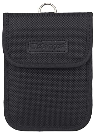 Wisdompro RFID-Signal-blockierende Hülle, RF-Signal-Schirmungs-Beutel, Tasche für Auto-Schlüsselanhänger (schwarz)