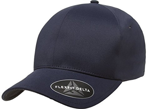 Flexfit Men's Delta Seamless Baseball Cap, Dark Navy, Small-Medium