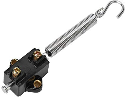 Akozon 12V Universal-Bremsbremslichtschalter, Kippschalter, Druckknopf, Automatik, Schwarz