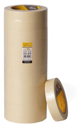 Boldrini Torre da 12pz di nastro carta per mascheratura, verniciatura. Alta qualità, non lascia residui 25mm x 50m