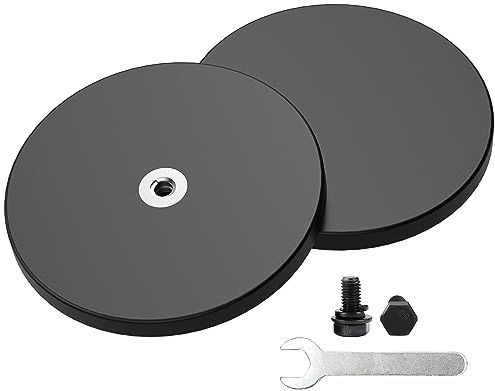 Magnetpro 2 Stück Starke gummiert Magnete Anti-Rutsch, Größe: Ø88mm 55 KG Haftkraft, Magnetischer Montagesockel für Lichtleisten und zusätzliche Spiegel den Außenbereich