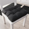PETTI Artigiani Italiani - Coussins pour Chaise de Cuisine, Ensemble de 6 Coussins pour chaises de Cuisine, Housses de Chaise de Cuisine en Coton avec Lacets, Noir, 100% fabriqué en Italie