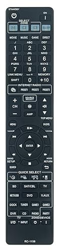 RC-1156 Télécommande de rechange compatible avec récepteur AV DENON AVR-3312CI DHT-1312BA DN-500AV AVR-1712 AVR-1912 AVR-2112CI AVR-2312CI