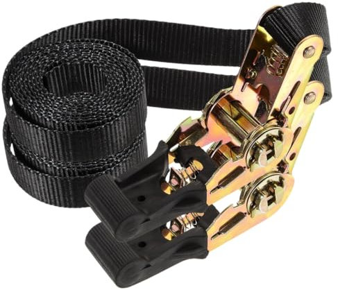 BELLIFFY 2piezas Correas De Amarre De Ratchet Tensores De Carga Resistentes Correas De Sujeción para Camiones y Remolques para Transporte De Equipaje y