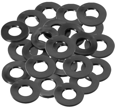 PATIKIL M5 Rubber Flat Washer, 120 Pack 5mm ID 18mm OD 56mm Thick | Sealing Spacer Gasket Ring for Faucet Pipe Water Hose Fastener Bolt, Black