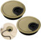 Desk Grommet, 2 Pcs Desk Grommet 60mm, Metal Desk Cable Hole Cover, Desk Cable Grommets Cable Tidies, Bronze Round Hole Cover for Desktop Cable Organizer, Desk Table Grommet for Home and Office
