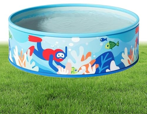 Pool - pool plaskbassäng, bärbar rund PVC-pool för utomhus- och sommarträdgård