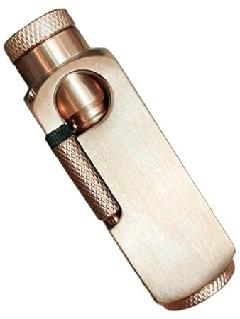 Vintage Feuerzeug Retro - Messing Benzinfeuerzeug Retro mit Personalisierung, Persönliches Festgeschenk für Sohn und Ehemann(Goldene)