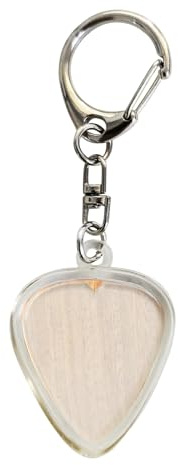 Genérico Portátil Llavero Soporte Púas Guitarra - Llavero Transparente para Plectros,Organizador de Accesorios Musicales,Regalo Hombres Mujeres