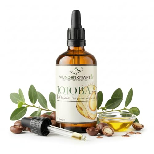 Olio di jojoba biologico meraviglioso, 100% puro e spremuto a freddo, di qualità biologica, olio di jojoba di alta qualità per pelle, capelli e viso, vegano, naturale, senza additivi, ideale per