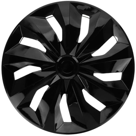 FOYTOKI Copri Cerchi Neri in Pp Design Elegante, Coprimozzi per Auto 14 Pollici, Protezione Ruote e Facile Installazione per Guida in Città e Viaggi Outdoor