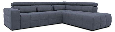 DOMO. collection Ecksofa Brandon, Sofa mit Rückenfunktion in L-Form, Polsterecke, Eckgarnitur 275 x 228 x 98 cm (BxTxH), dunkelgrau
