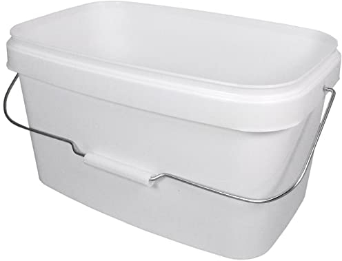 ABACUS® Eimer 10 L weiß rechteckig - Putzeimer Wischeimer Haushaltseimer (5850)