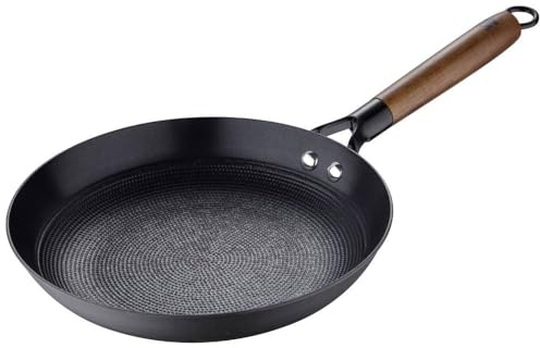 MasterPRO Odín | Padella antiaderente 24 cm | In ferro pressato | Manico ergonomico in legno di acacia | Utensili da cucina | Per tutti i piani cottura