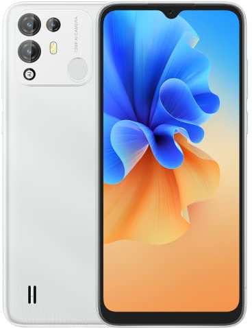 Blackview A55 Pro 4G Upplåst Telefon, Helio P22 Octa Core 4GB+64 GB, 5MP+13MP Kameror, HD+ 6,53'', Android 11 Dual SIM Smartphone, Digitalt GPS Fotavtryck Vit