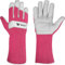 WFX Guantes largos de jardinería de cuero para mujeres, hombres y mujeres, guantes de jardín duraderos de piel de cabra, protección del antebrazo, a prueba de espinas, mangas (Rosa, L)