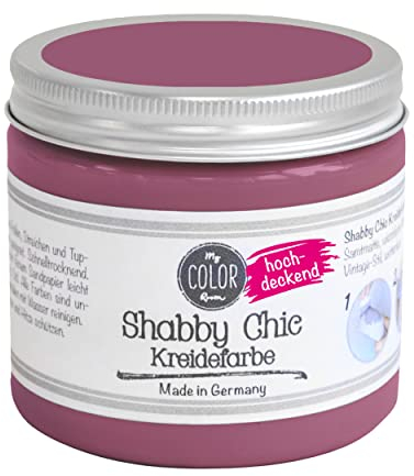 My COLOR Room Shabby Chic - Pintura a la tiza para muebles u objetos decorativos en interiores y exteriores (vino tinto – 190 ml) – Pintura a la tiza para madera – Pintura a la tiza para muebles de