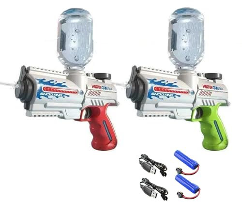 YSAMAX Electric Water Gun, Rechargeable Water Pistols for Kids & Adults, Long Range - Automatic Water Gun Toy with Water Bottles for Pool, Beach, & Outdoor Summer Fun, Random Colour