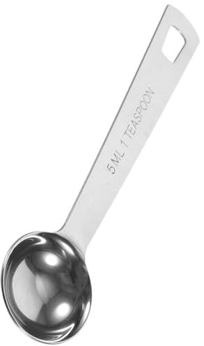 Luxshiny Cuillère de Mesure en Acier Inoxydable 5ml - Cuillère Doseuse Multifonction pour Café, Thé et Pâtisserie - à Mesurer Précise avec Manche Ergonomique