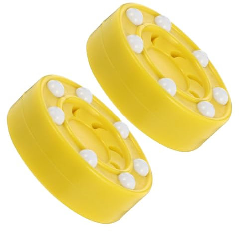 Supvox 1 Satz Rollhockey Hockey-Pucks Spiel Eishockey Rollpuck Airhockey-tischpucks Hockeynetz Hockey-Hockey-Tisch Hockeybälle Zum Üben Wiederverwendbarer Eispuck Pucks Üben Pp Yellow 2st