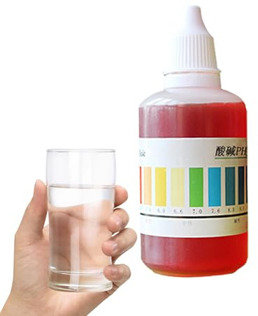 pH testdroppe, 50 ml pH testindikator, akvarium vattenkvalitetsdetektering, noggrann pH mätning, bra för hem och skola, swimming pool analys reagent