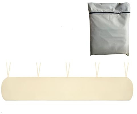 Copertura impermeabile per tenda da sole – 6 m per tettoia mobile – mezza cassetta – tenda autoportante – beige (2 pezzi) – durevole, protezione UV, resistente alle intemperie