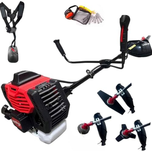 Synergy Desbrozadora Gasolina 65cc 4,9CV Profesional 3 en 1 – Disco 3 Puntas, Disco 2 Puntas Y Cabezal automático
