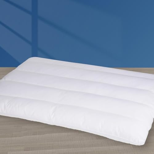 Cuscino 7D ad alto supporto ultra sottile – profilo sottile da 6,3 cm per chi dorme su pancia e fianchi, allevia il dolore al collo, standard 45,7 x 66 cm