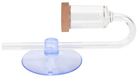Fish Tank CO2 Diffuser Aquarium Transparent koldioxidregulator med sugkopp (M)