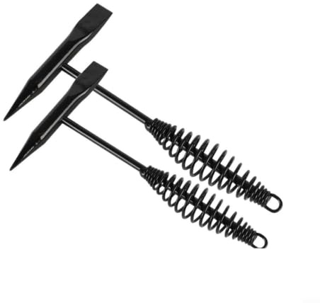 Slaghammare av högkolstål med fjäderhandtag, robust svetshammare för borttagning av slagg och rostborttagning, med krok för förvaring (500 g)