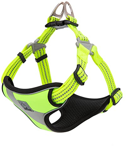 Dog Harness Safety Vest Step-in Style Reflective Adjustable Comfortable TLH5991(Neon Yellow,L)