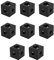 EMSea 8 Stück 3-Weg Eckwinkelwürfel Würfel Eckverbinder aus Aluminium 20x20x20mm Schwarz für alle 2020 Serie V-Slot Strangpressprofile