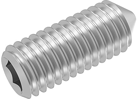 SECCARO Lot de 20 vis sans tête avec pointe M8 x 20 mm, acier inoxydable V2A VA A2, DIN 914 / ISO 4027