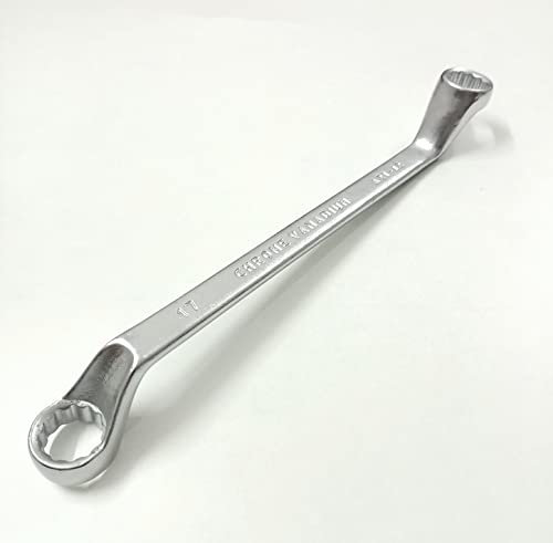 4 MECH Llave de anillo de desplazamiento profundo de doble cara endurecida y templada resistente (16 x 17 mm)