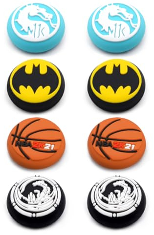 JRYXDS Capuchons de Manette, 8Pcs Grip Caps Capuchons,Capuchons Souples Silicone Capuchons pour Manettes De Jeu Joystick Coque De Protection pour Bouton De Joystick