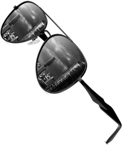 HENGOSEN Pilotenbrille Herren Sonnenbrille-Pilotenbrille Pilot-Sunglasses: Sonnenbrille Herren Vintage Metallrahmen Sun Glass