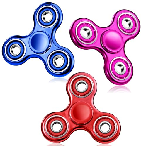 SCIONE 3PCS Fidget Spinner Sensory Hand Fidget Toys, Anxiety Stress Relief Party Bag Fillers for Kids Adults Goodie Bag Stuffers for Boys Girls