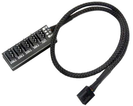 Splitter ventola per PC,Splitter ventola a 4 pin | Splitter ventola CPU Hub ventola computer - Hub ventola per case, splitter ventola per computer, controllo della temperatura, scheda di controllo del