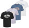 JACK & JONES Male T-Shirt Logo Rundhals T-Shirt, Farbe:Mehrfarbig, Größe:M