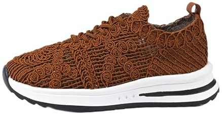 Allbestop Basket Securite Femme, Chaussures Orthopédique Femme Chaussure Tennis de Table Sneaker Zéro-Drop Basket Running Randonnée Marche Ensemble Jogging Stylé, Chaussure Sport(Marron,36)
