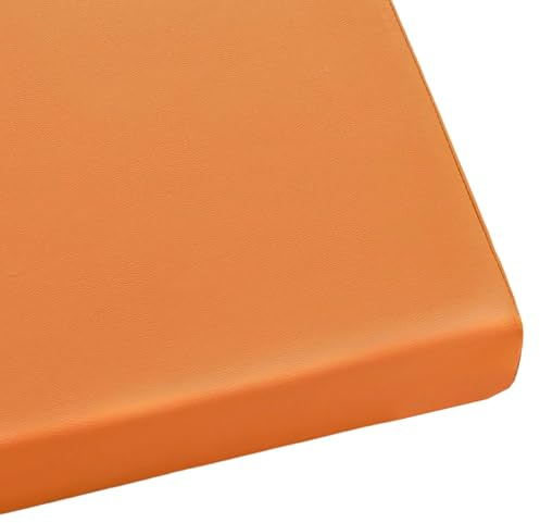 uyeoco Cuscini Imbottiti per Panche da Esterno/Interno - Pelle PU Antiscivolo Impermeabile Sfoderabile - 120x40 100x40 80x40 - Cuscino per Panchina per Giardino, Birrerie e Cucina(Arancia,80x35x5cm)