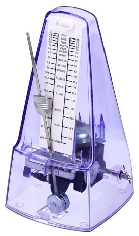 QUARKZMAN Metronomo Meccanico, Temporizzatore Musicale Ad Alta Precisione Metronomo Universale Per Pianoforte Chitarra Violino Ukulele, Colore Viola Trasparente