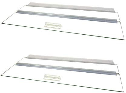 Glass Canopy for Aquariums with Center Braces, (Tank with Center Brace, 48 L x 24 W)
