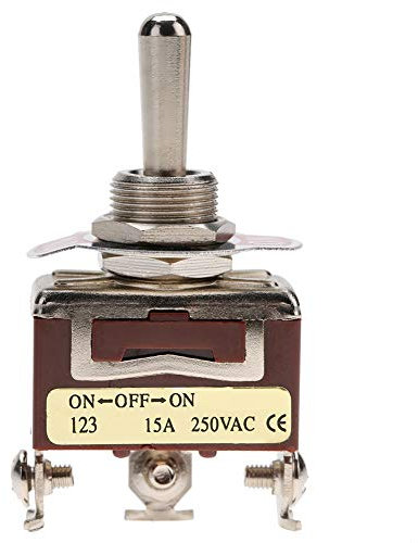 SPDT 3-Pin ON-OFF-ON Momentary Toggle Switch Double Reset Push Button Switch
