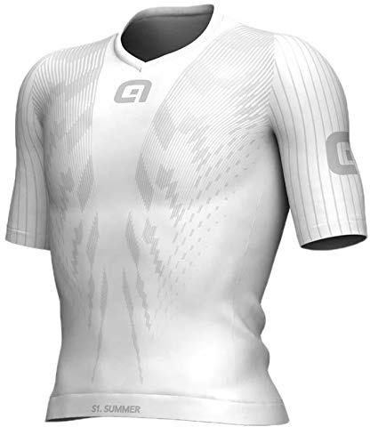 Alé Cycling Men's Pro Race Intimo Short Sleeve Base Layer, White, L/XL