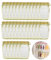 QKTYB 30PCS Mason Jar Bottles Bags Reusable Food Spice Storage Bags Snack Saver Container Airtight Seal Leak-Proof Zip-Lock for Travel Camping Picnic (Yellow,S)