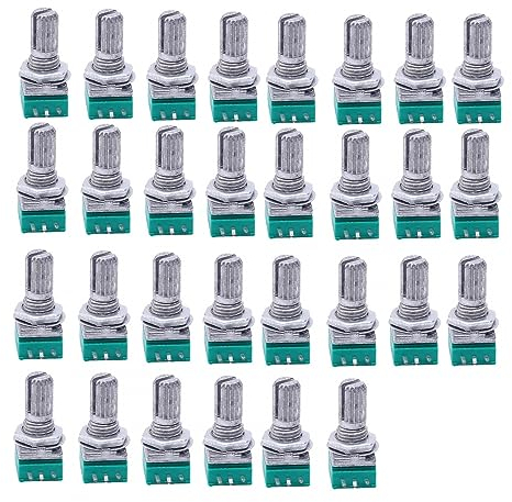 30 Stück Potentiometer, RK097N B10K/B50K Audio Endstufe Versiegeltes Potentiometer Grifflänge 15mm