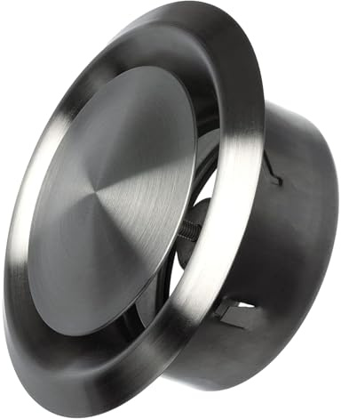 Ø 100 mm metall anemostat – frånluft tillluft tallriksventil – rund ventilationsventil i rostfritt stål