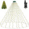 Joycome Christmas Tree Net Lights 400 LED 2Mx16 Drop Xmas Decorations With Ring, Timer, 8 Modes Waterproof Waterfall Main Powered for Indoor Outdoor Decor (Warm White)