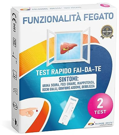 TEST FEGATO Adeste - Rapido fai da te per la rilevazione di problemi al fegato. Confezione da 2 test